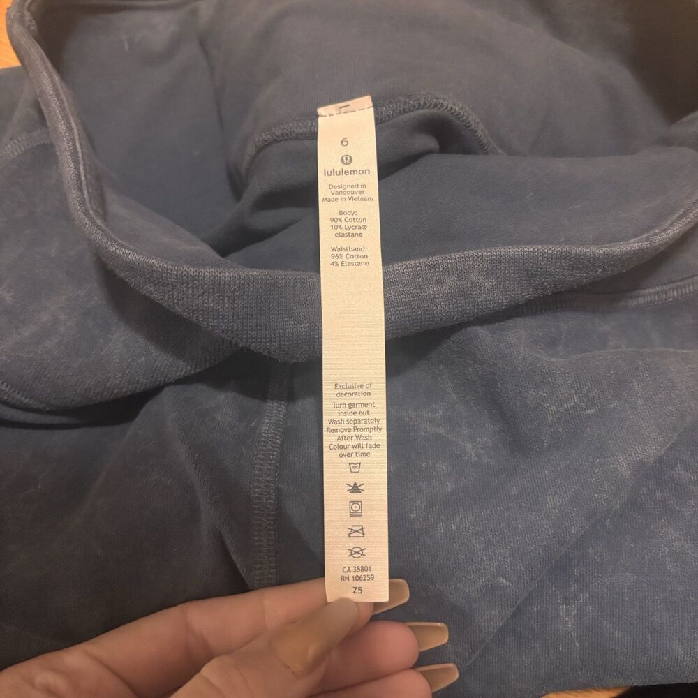 Lululemon Morning Light High-Rise Tight Washed Code Blue Women's 6 - W5BWUS - Picture 6 of 7